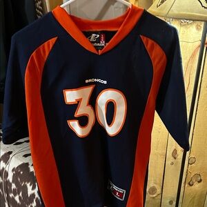 Logo Athletic Navy and Orange Kids Jersey